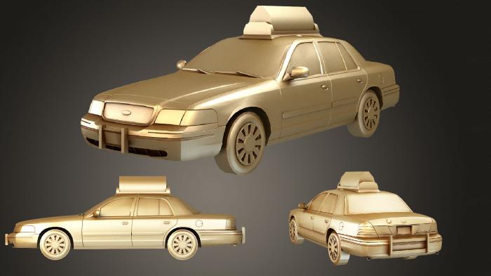 نموذج ثلاثي الأبعاد لآلة CNC السيارات والنقل نيويورك تاكسي